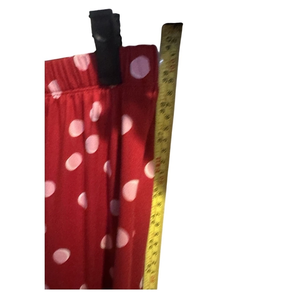 Kate Spade Red/Pink/White SHADOW DOTS Flannel Twill Pajama/Lounge Set L - Picture 4 of 6